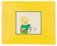 Two production cels from the 1985 Walt Disney television series, "Adventures of the Gummi Bears," depicting Sunni and Cavin and Princess Calla.