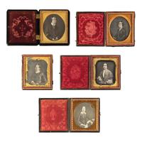 [Early Photography] Group of 36 Sixth Plate Daguerreotypes of Women