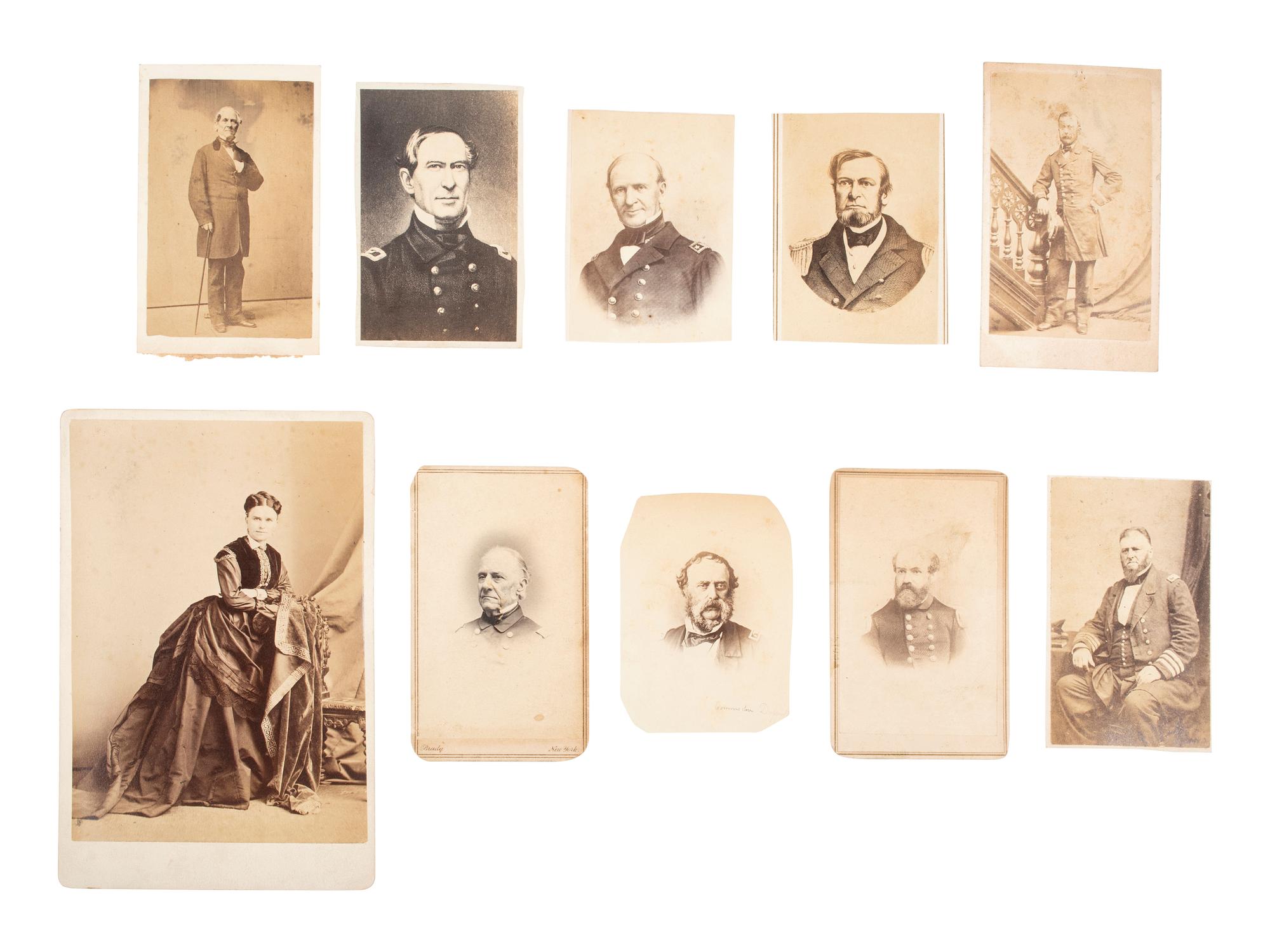 [CIVIL WAR - DEPARTMENT OF THE GULF - NAVY]. 32 CDVs of Union officers serving in the Department of the Gulf and the Navy, incl. General Edwin Griffin Beckwith and Lieutenant Joseph B. Smith, KIA aboard the frigate Congress .