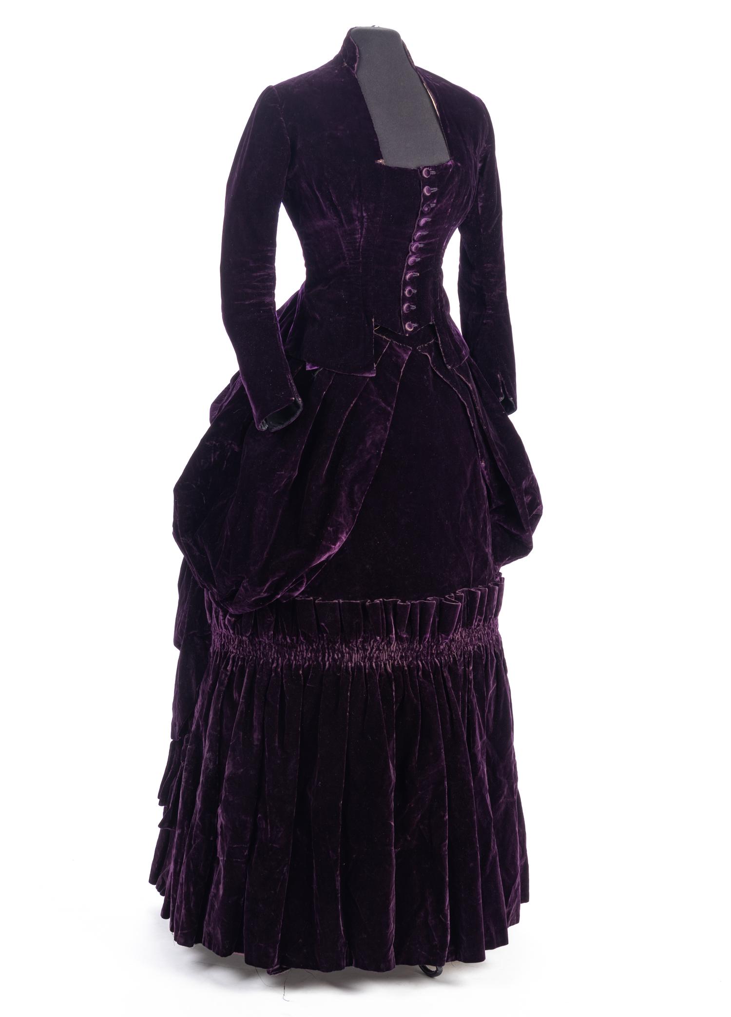 Two-Piece Silk Velvet Dress, 1880s