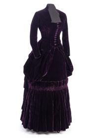 Two-Piece Silk Velvet Dress, 1880s