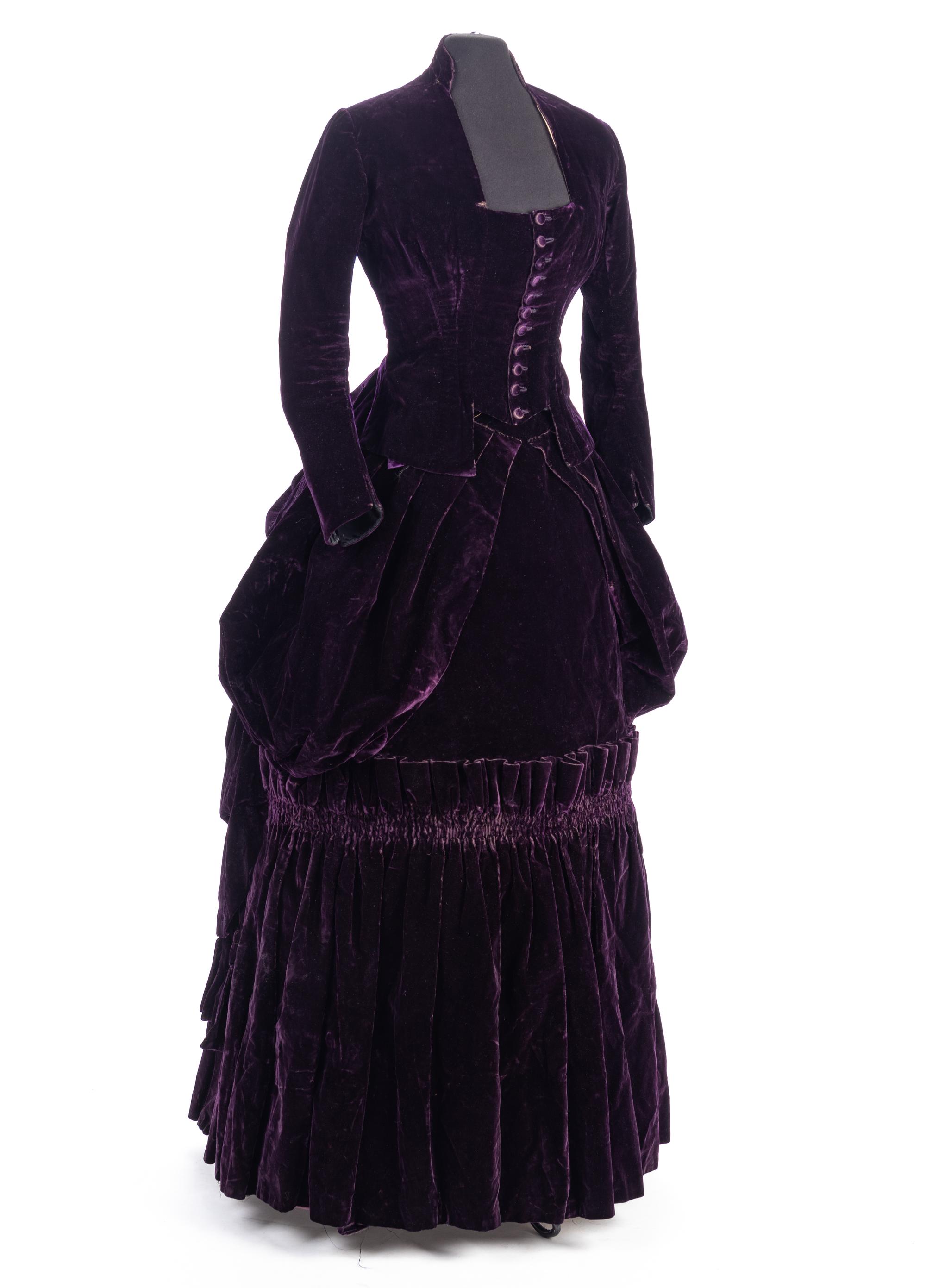 Two-Piece Silk Velvet Dress, 1880s