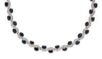 SAPPHIRE AND DIAMOND NECKLACE