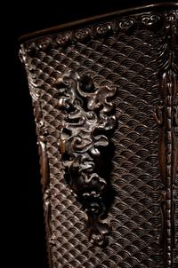 A Japanese Bronze Flower Vase