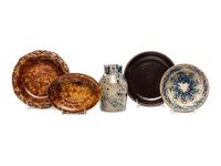 Five Glazed Pottery Table Articles