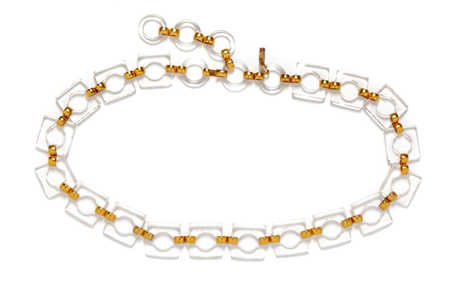 Yves Saint Laurent Lucite Necklace, 1970-80s