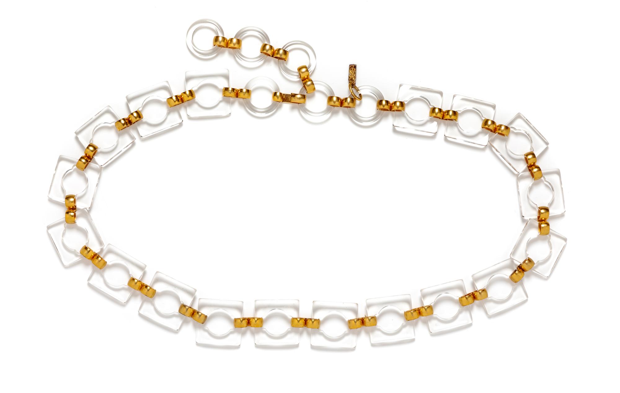 Yves Saint Laurent Lucite Necklace, 1970-80s