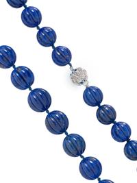 LAPIS LAZULI BEADED NECKLACE