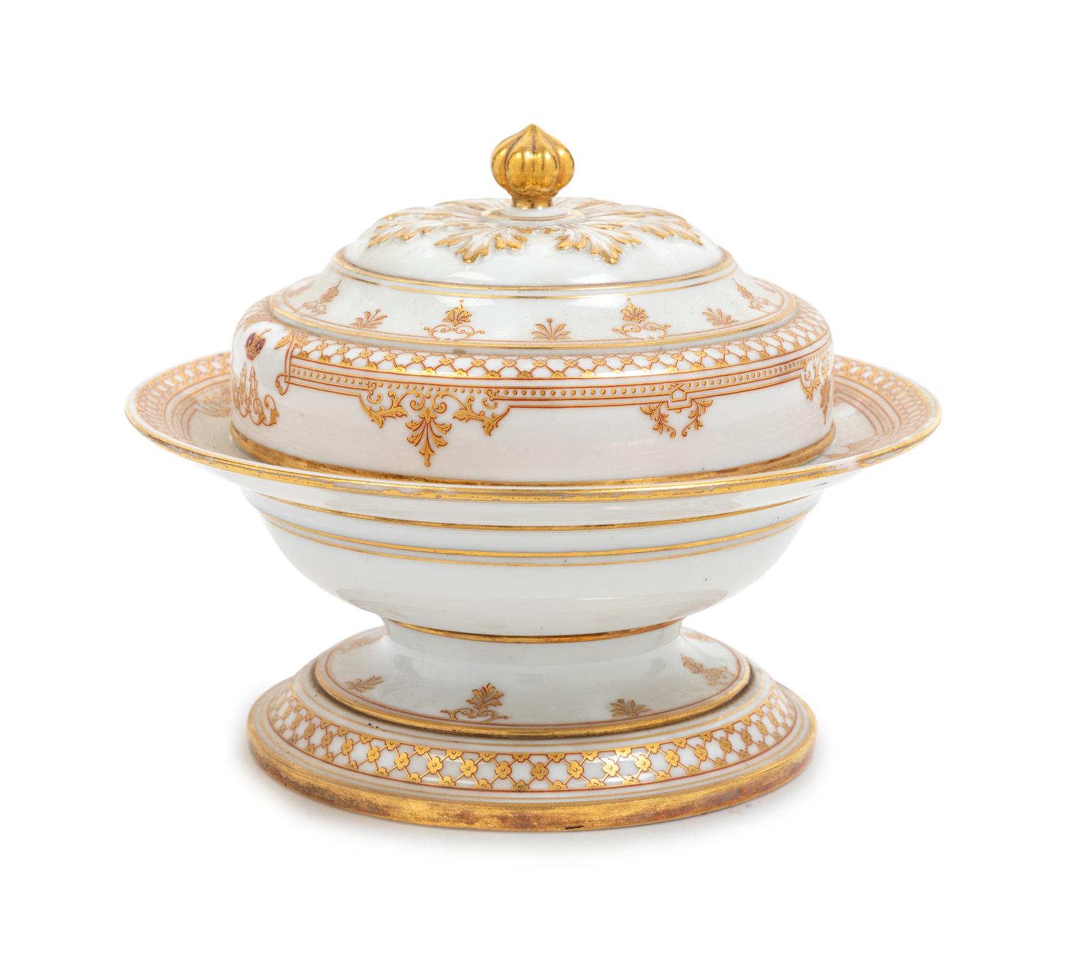 A Russian Porcelain Caviar Dish