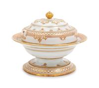 A Russian Porcelain Caviar Dish
