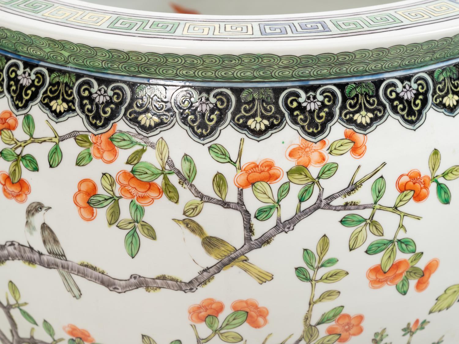 A Chinese Export Famille Verte Porcelain Fishbowl