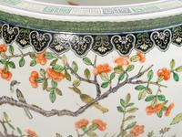 A Chinese Export Famille Verte Porcelain Fishbowl