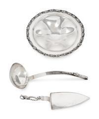 A Group of Three Mexican Silver Table Articles