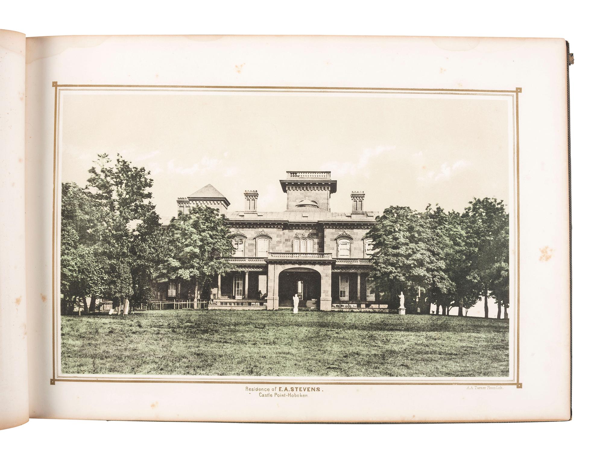 [PHOTOLITHOGRAPHY] -- [NEW YORK]. TURNER, A.A. (ca 1831-1866), photographer. Villas on the Hudson. A Collection of Photo-Lithographs of Thirty-One Country Residences . New York: D. Appleton & Co., 1860.
