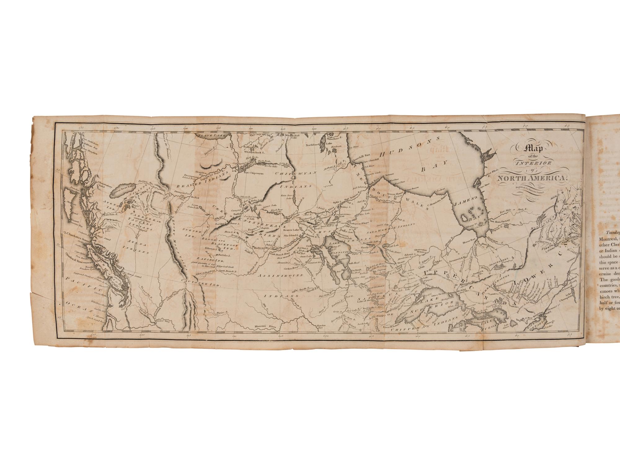 HARMON, Daniel Williams (1778-1845). A Journal of Voyages and Travels in the Interiour of North America . Andover: Flagg and Gould, 1820.