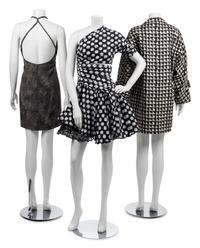 Two Geoffrey Beene Dresses and One Coat, Spring 1992