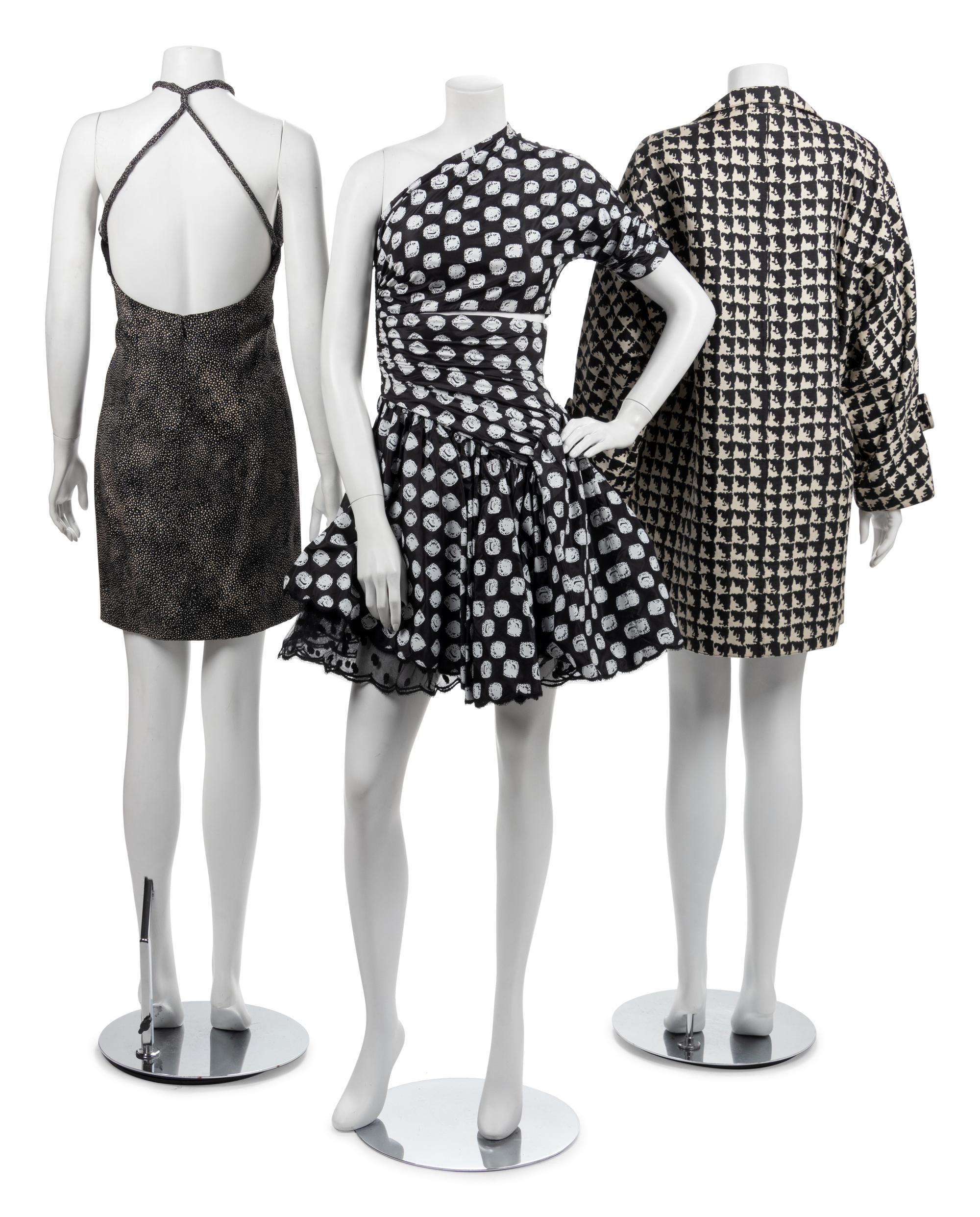 Two Geoffrey Beene Dresses and One Coat, Spring 1992