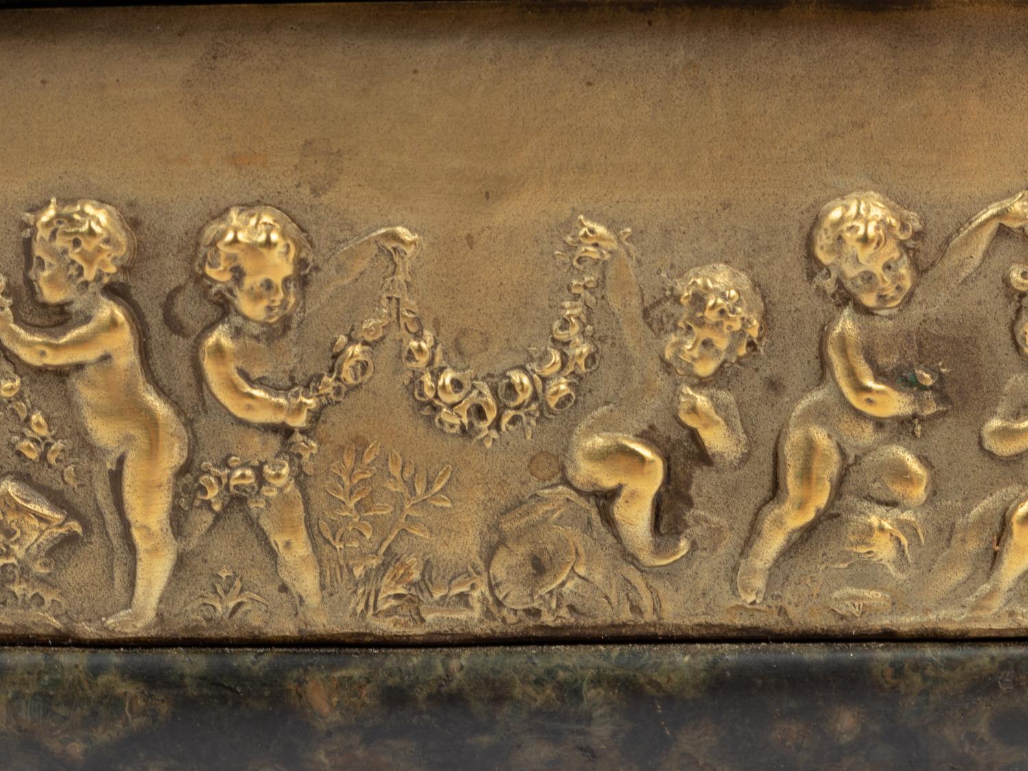 A Continental Gilt Bronze Mounted Marble Vase