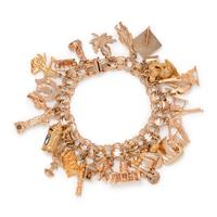 YELLOW GOLD CHARM BRACELET