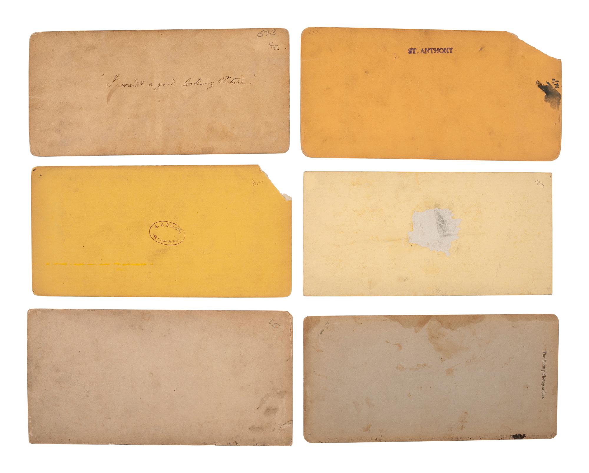 [EARLY PHOTOGRAPHY]. 6 stereoviews, incl. photographers with their cameras and a photo wagon.