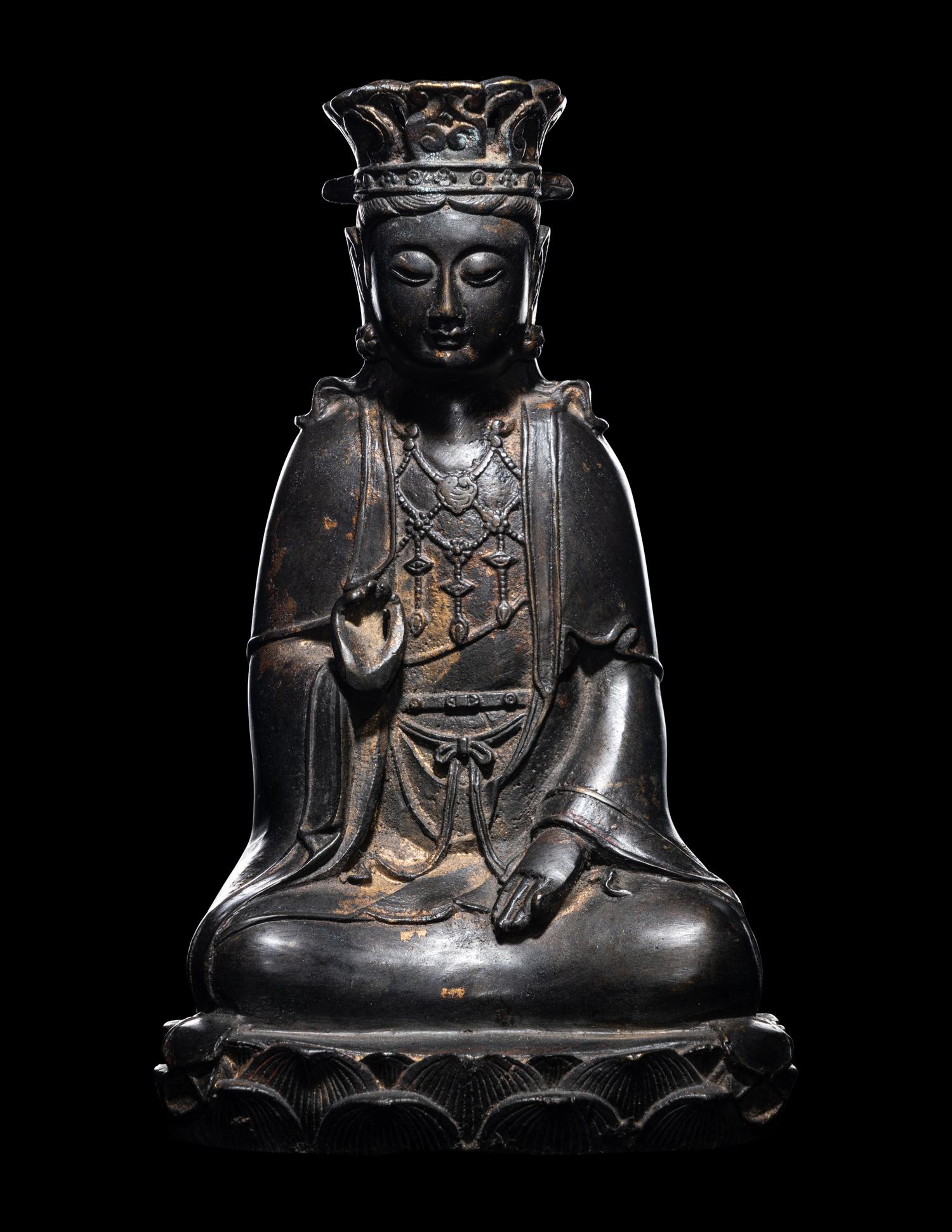 A Chinese Bronze Guanyin