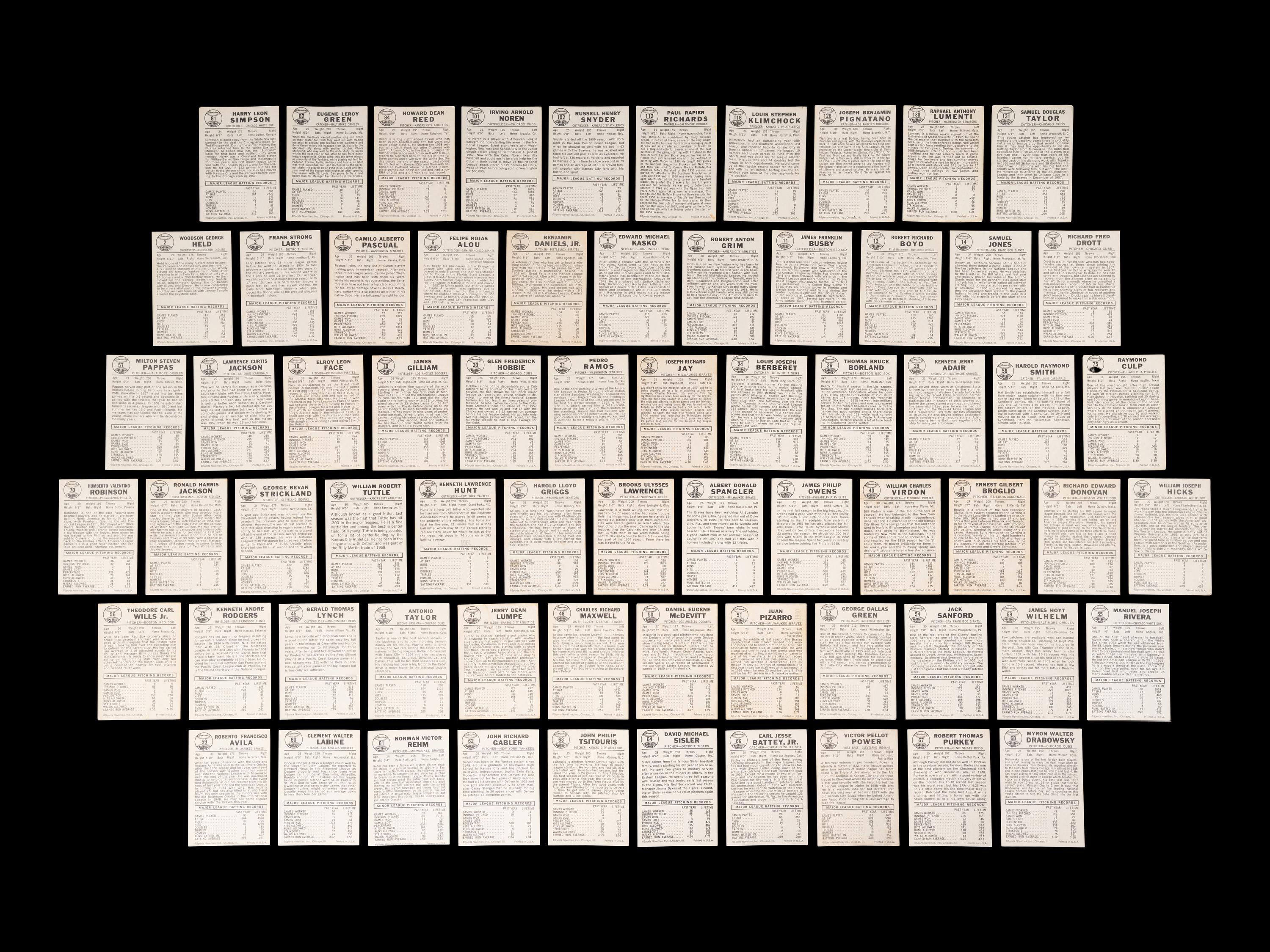 A Group of 68 Assorted 1960 Leaf Baseball Cards,