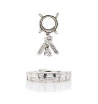A Collection of White Metal and Diamond Rings, 3.60 dwts.