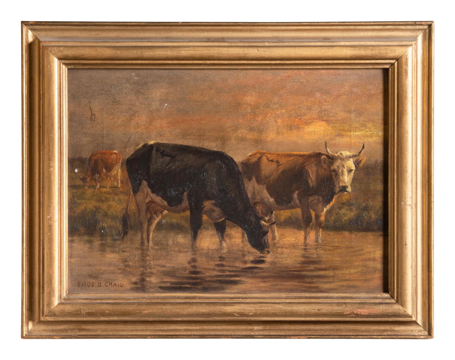 Thomas Bigelow Craig (American, 1849-1924) Sunset After a Rainy Day oil on canvas