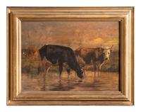 Thomas Bigelow Craig (American, 1849-1924) Sunset After a Rainy Day oil on canvas