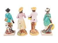 Two Pairs of Staffordshire Figures — 18TH/19TH CENTURY