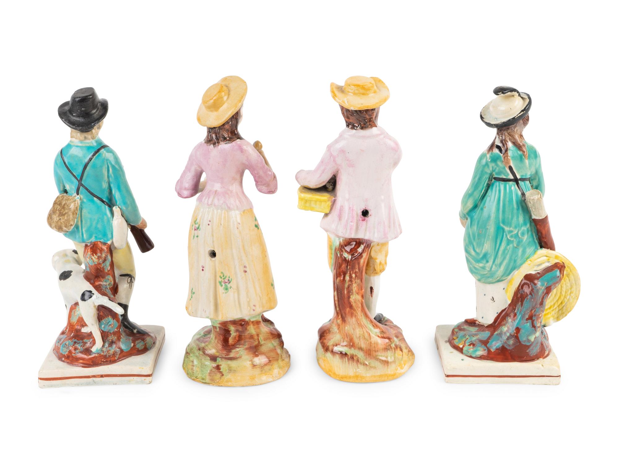 Two Pairs of Staffordshire Figures — 18TH/19TH CENTURY