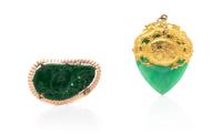 GOLD AND JADEITE JADE JEWELRY