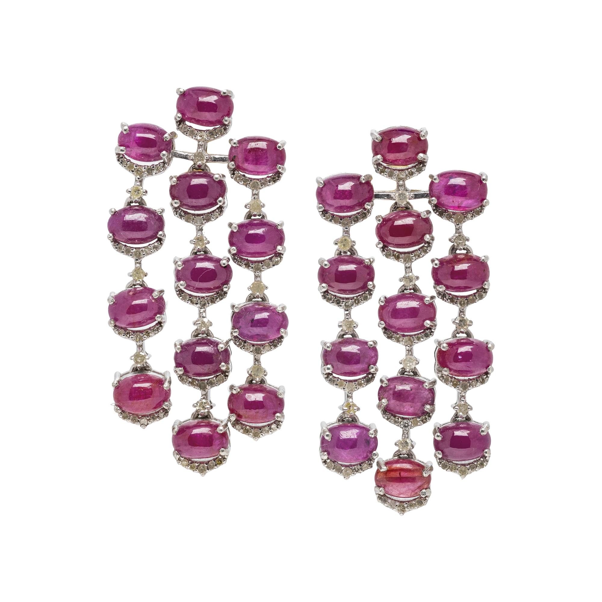 RUBY AND DIAMOND EARRINGS