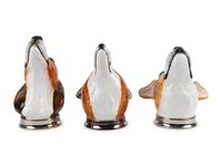 Three Royal Stratford Porcelain Stirrup Cups — 20TH CENTURY
