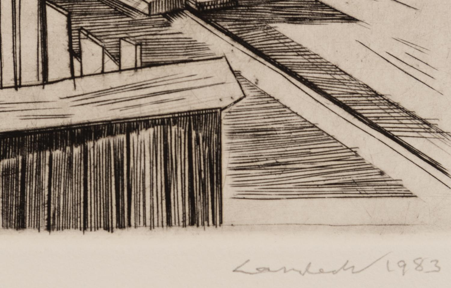 A group of four American prints (Otto Kuhler, No 7 Sp ; Armin Landeck, Excavation Site Manhattan ; Betty Waldo Parish, City Landscape; Bernard Gutmann , Fairy Tower NYC Downtown )