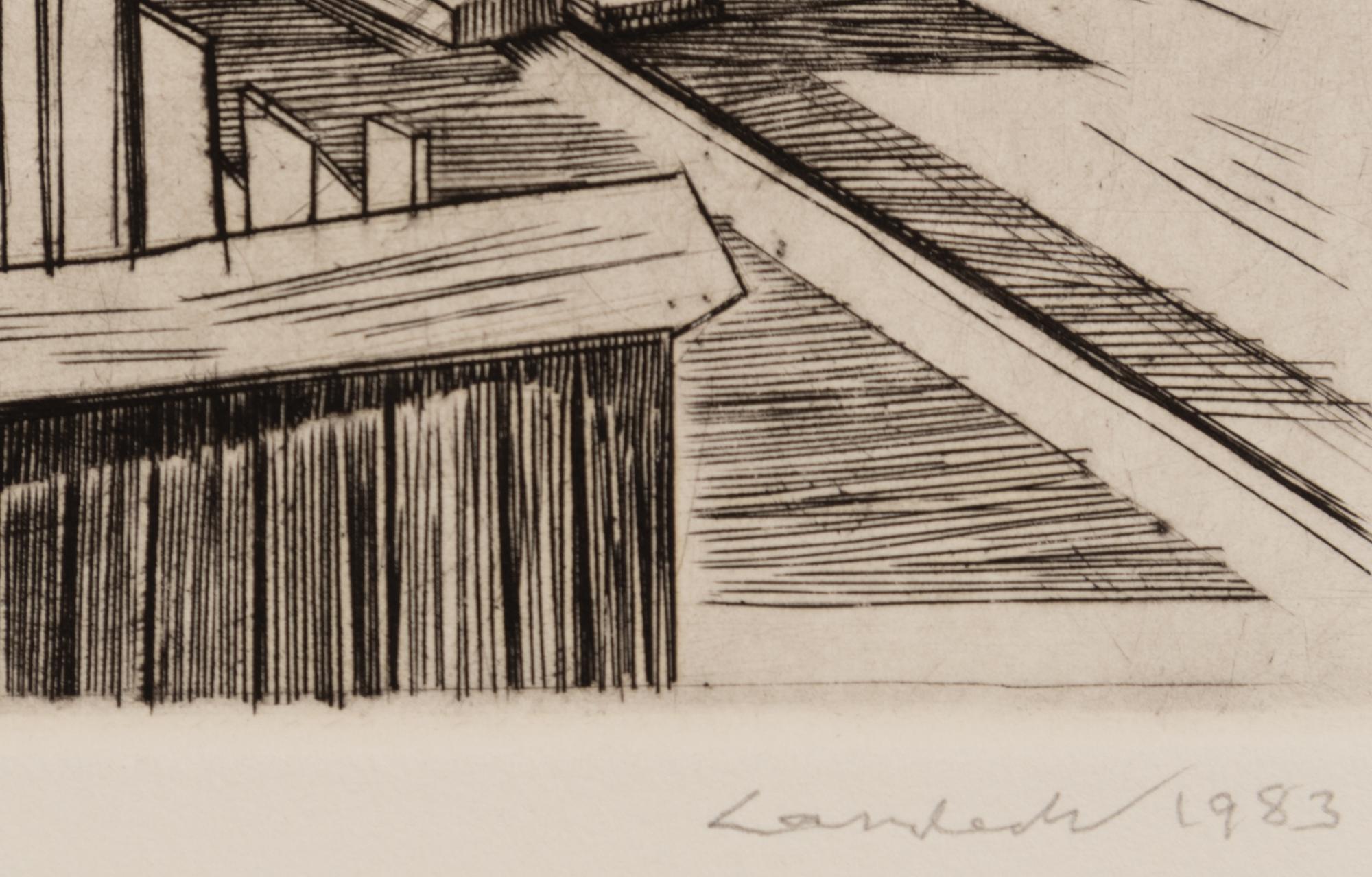 A group of four American prints (Otto Kuhler, No 7 Sp ; Armin Landeck, Excavation Site Manhattan ; Betty Waldo Parish, City Landscape; Bernard Gutmann , Fairy Tower NYC Downtown )