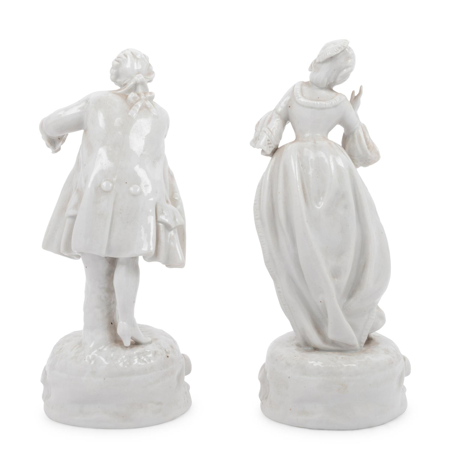 A Pair of French Blanc-de-Chine Hide and Seek Figures