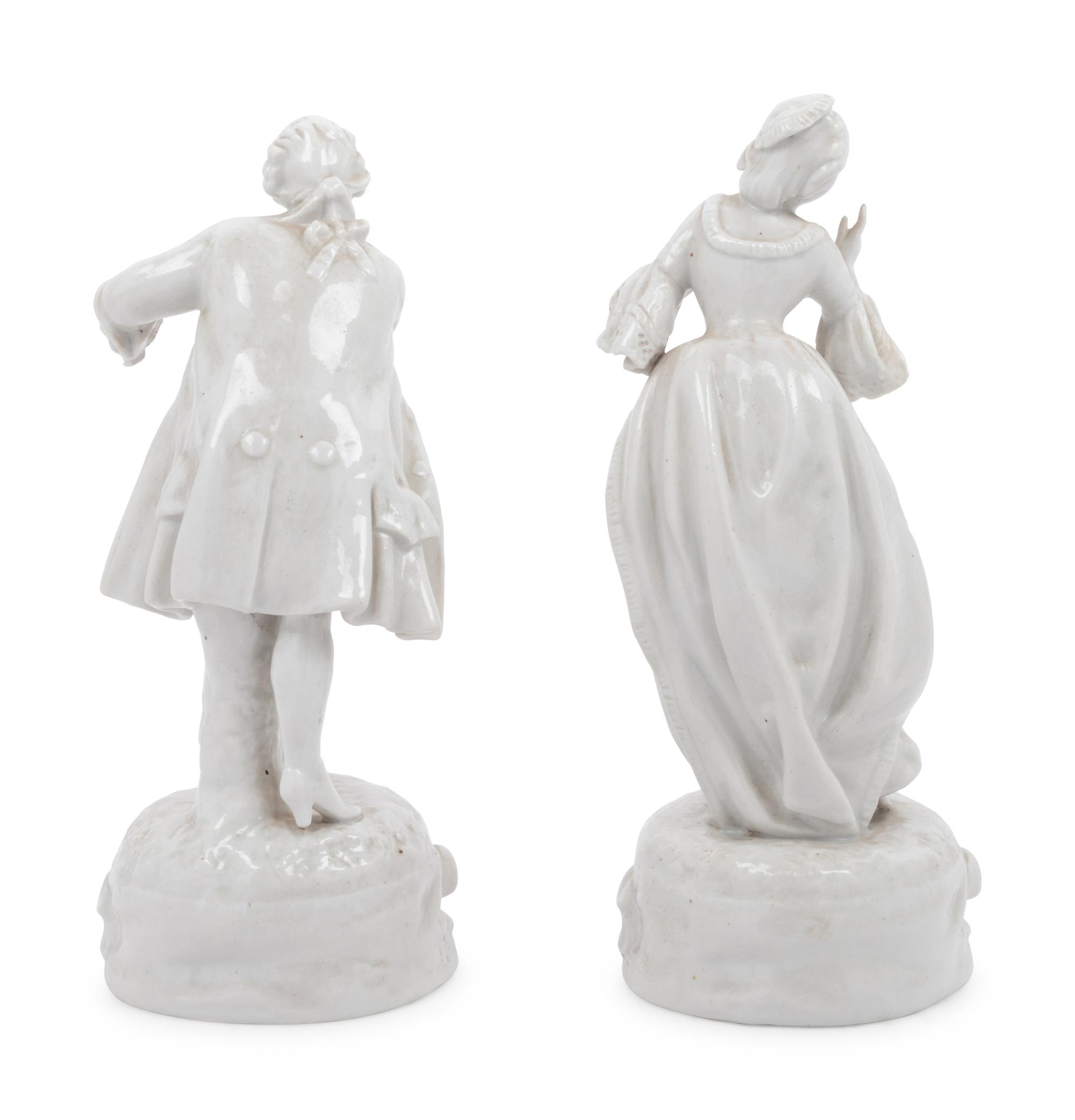 A Pair of French Blanc-de-Chine Hide and Seek Figures