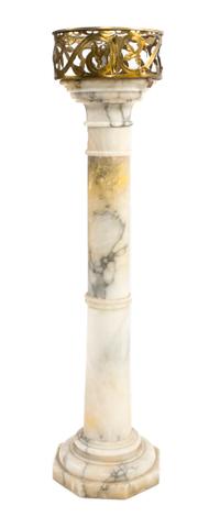 An Italian Marble Pedestal, Height 37 1/4 inches.