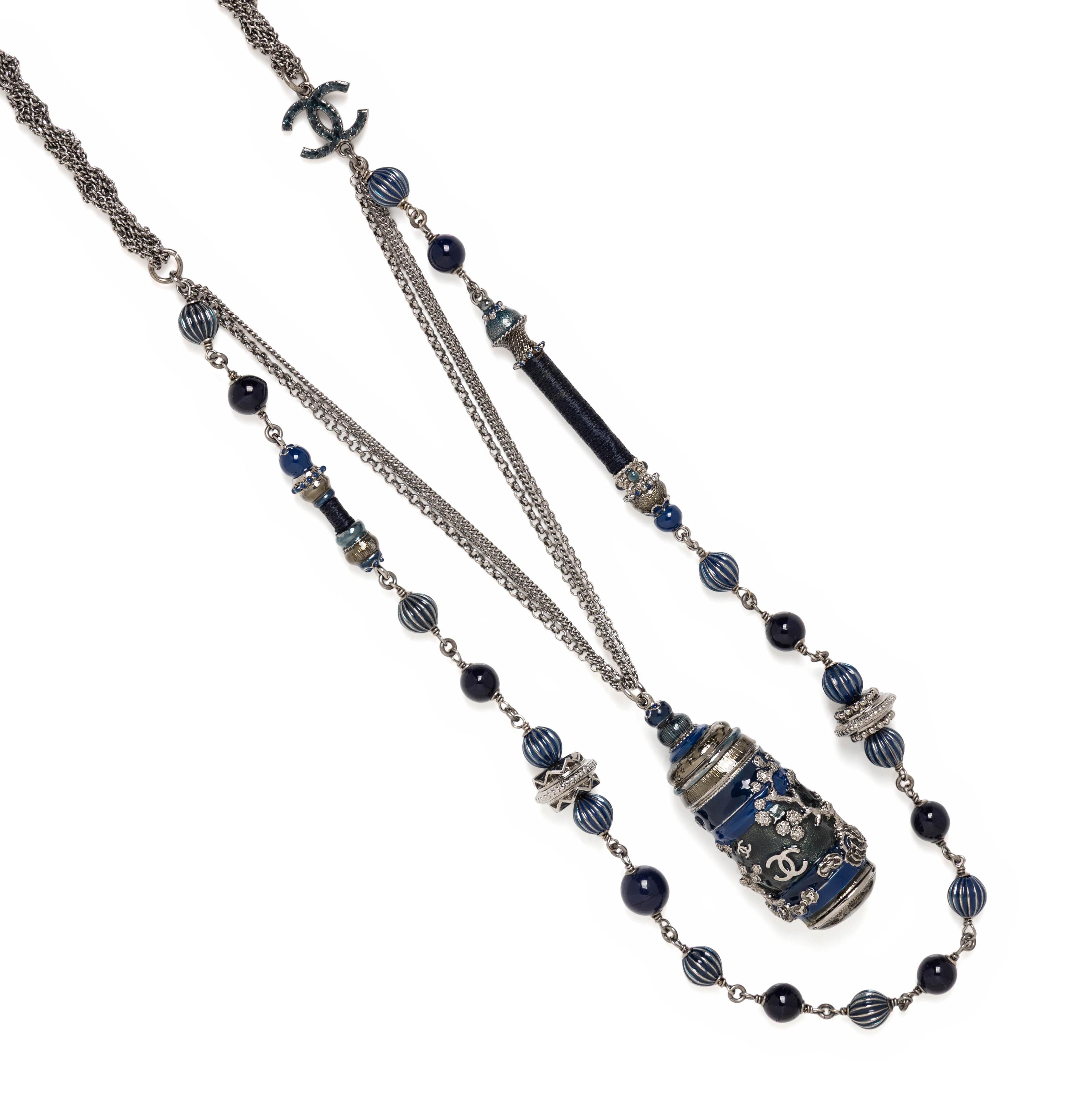 Chanel, "Paris-Shanghai" Enamel & Chain Necklace