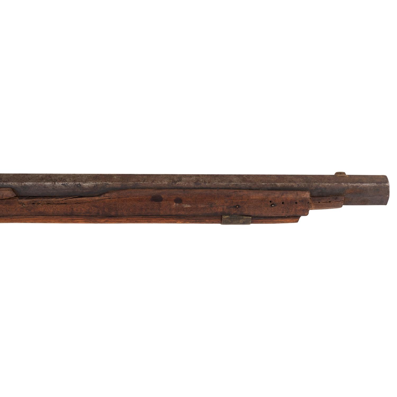 Full Stock Leman Percussion Rifle Showing Native American Use