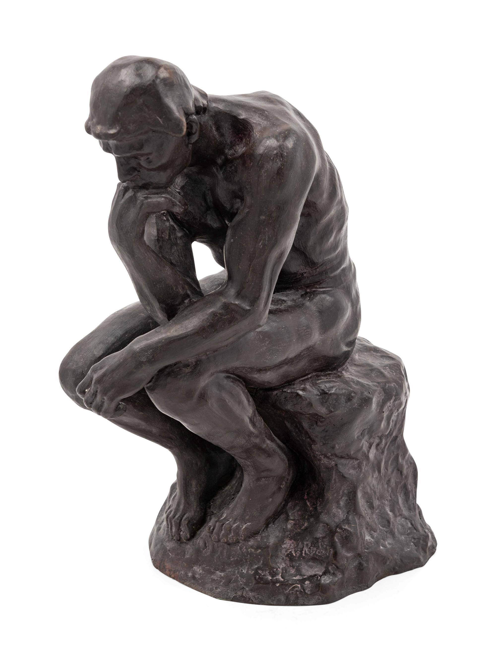 Three Patinated Bronze Figures
