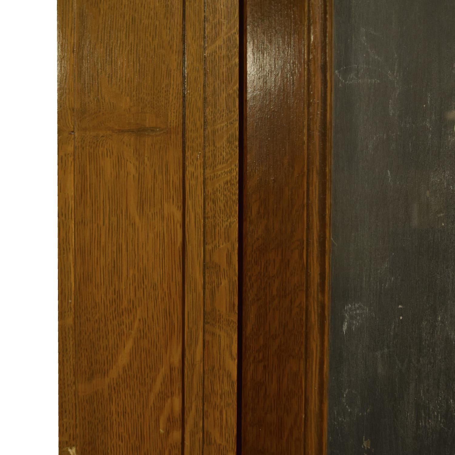 An Oak and Glass Display Board from Chicago's Union Station 47" W x 31" D x 81" H — United States, 20th Century