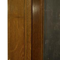 An Oak and Glass Display Board from Chicago's Union Station 47" W x 31" D x 81" H — United States, 20th Century