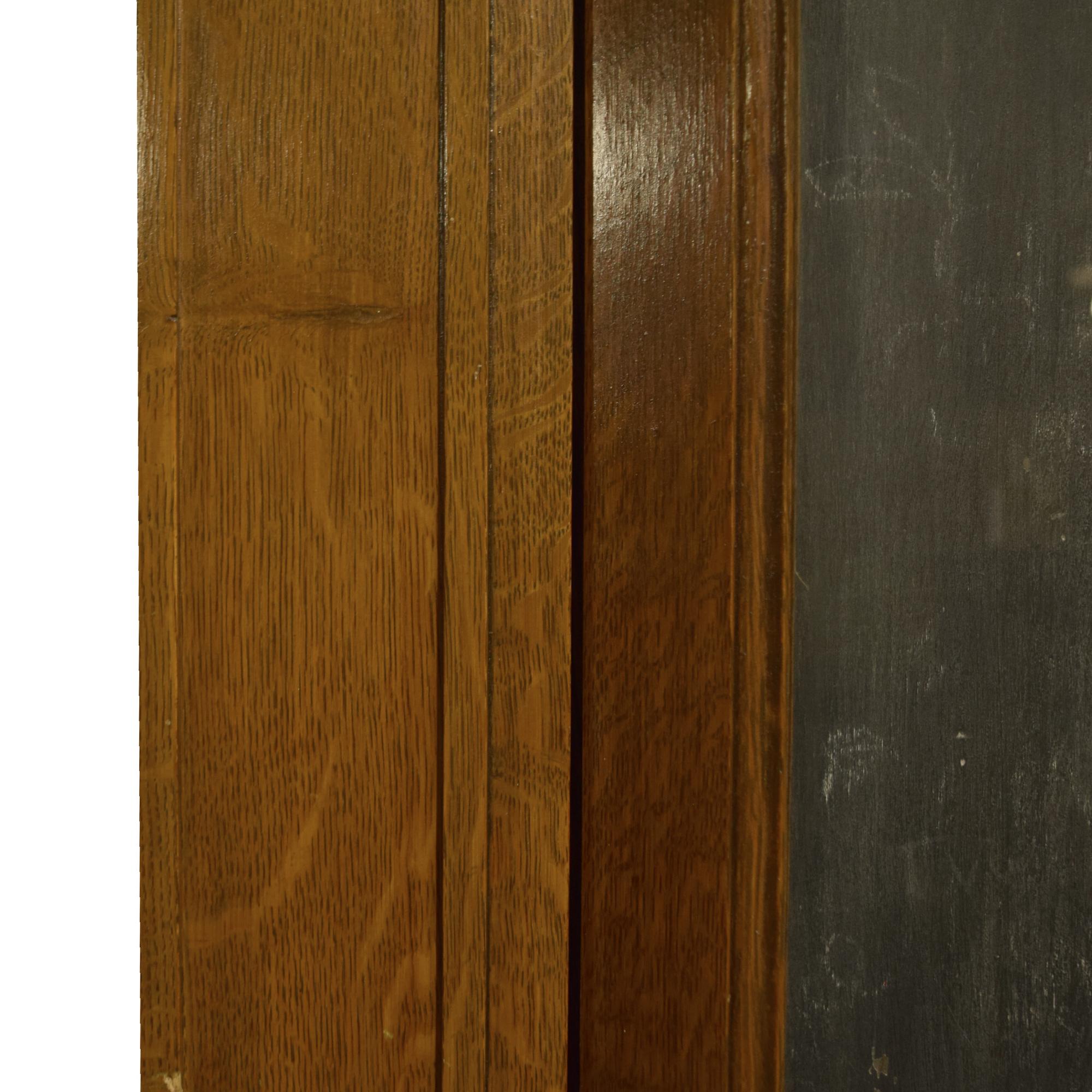An Oak and Glass Display Board from Chicago's Union Station 47" W x 31" D x 81" H — United States, 20th Century