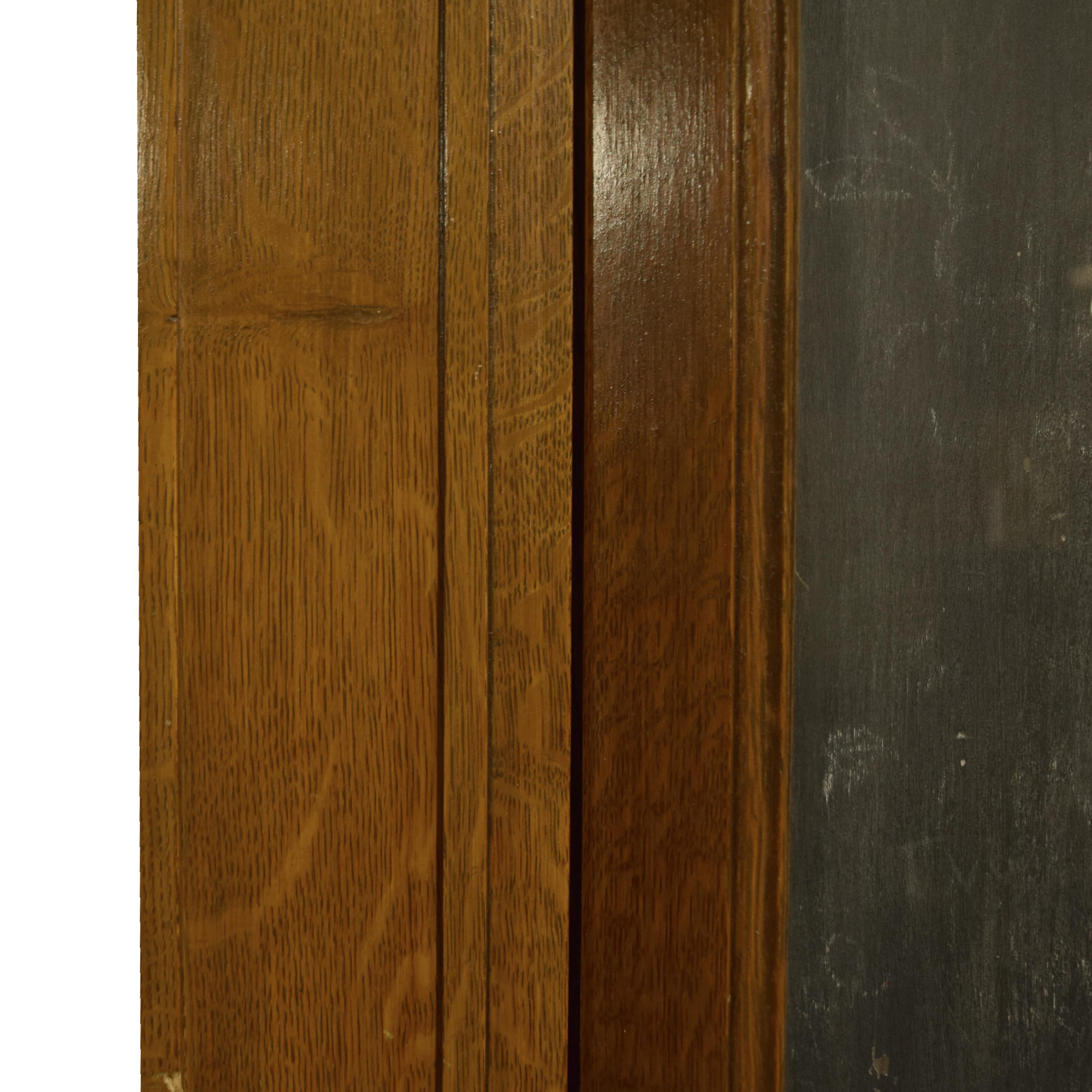 An Oak and Glass Display Board from Chicago's Union Station 47" W x 31" D x 81" H — United States, 20th Century