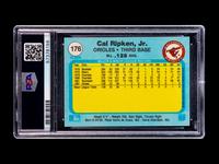 A 1982 Fleer Cal Ripken Jr. Rookie Baseball Card No. 176 (PSA 10, GEM MINT),