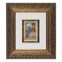 WORKSHOP OF THE MASTER OF THE CHRONIQUE SCANDALEUSE (active c. 1493–1510) Single leaf from a Book of Hours, the Visitation, in Latin, illuminated manuscript on parchment [France, Paris, c. 1500]