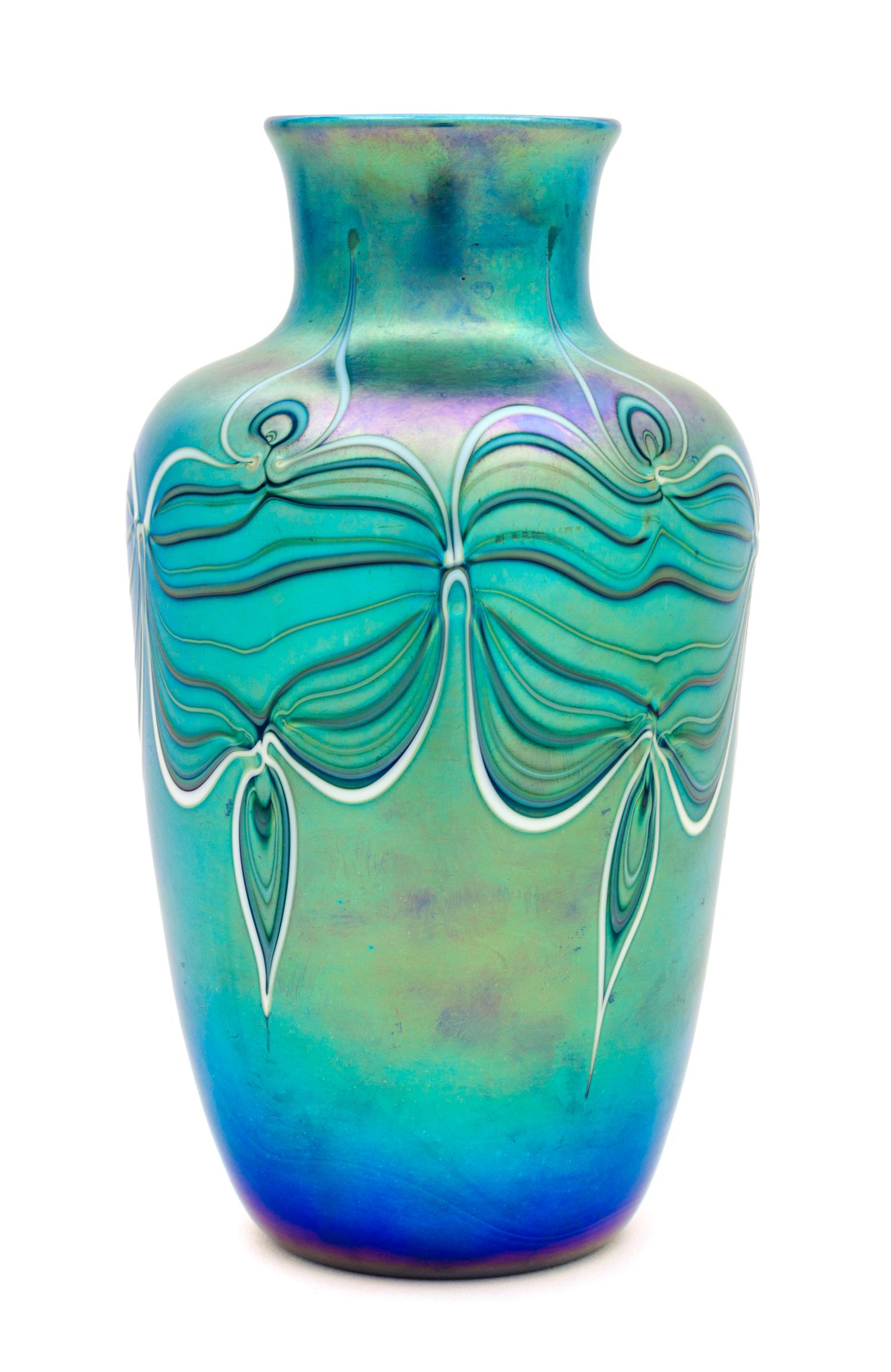 An American Studio Glass Vase, Orient & Flume Height 9 inches.