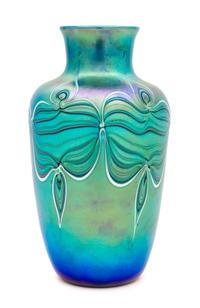An American Studio Glass Vase, Orient & Flume Height 9 inches.
